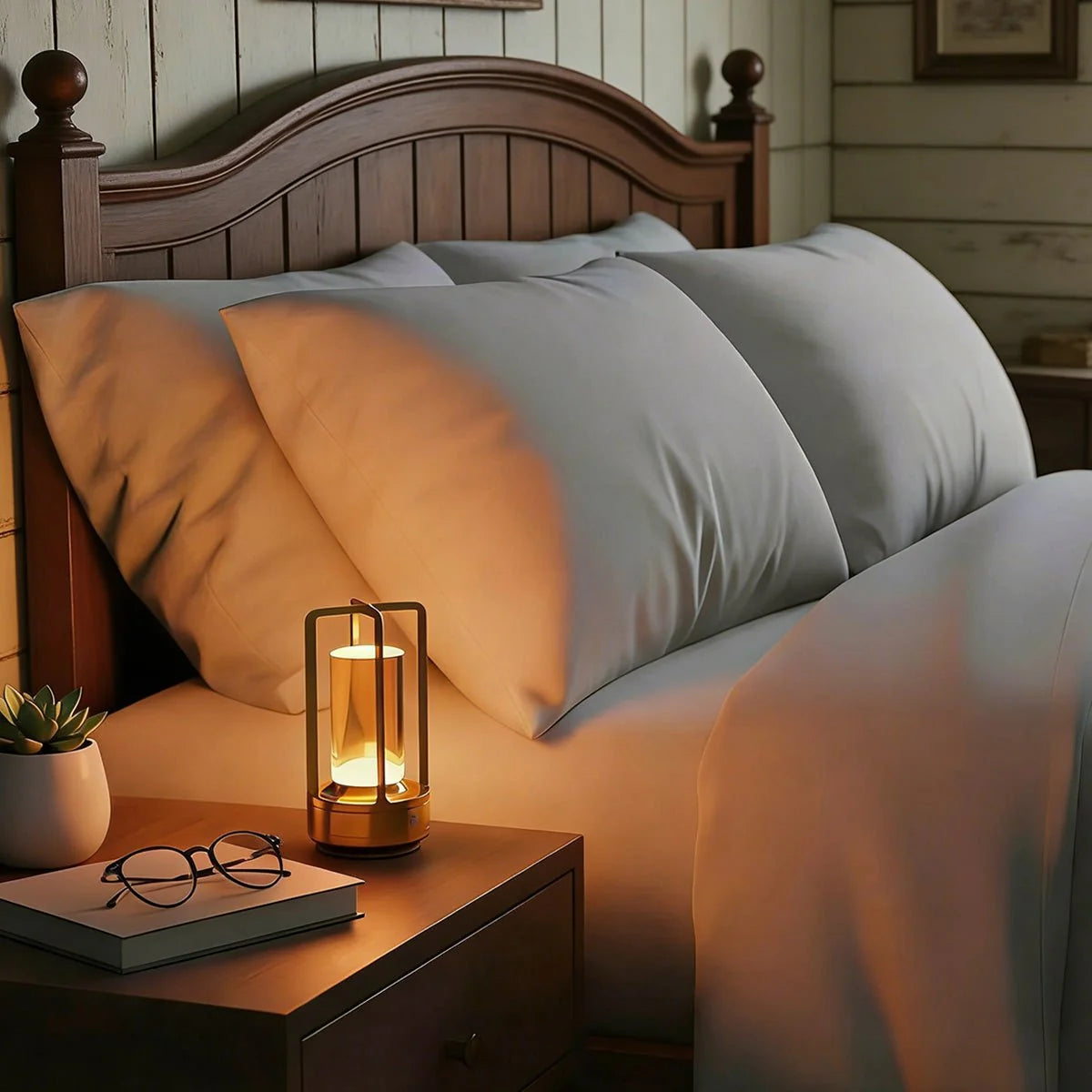 Table Lamp Cordless Rechargeable Touch-Dimming LED