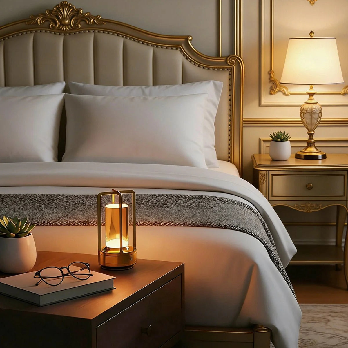 Table Lamp Cordless Rechargeable Touch-Dimming LED