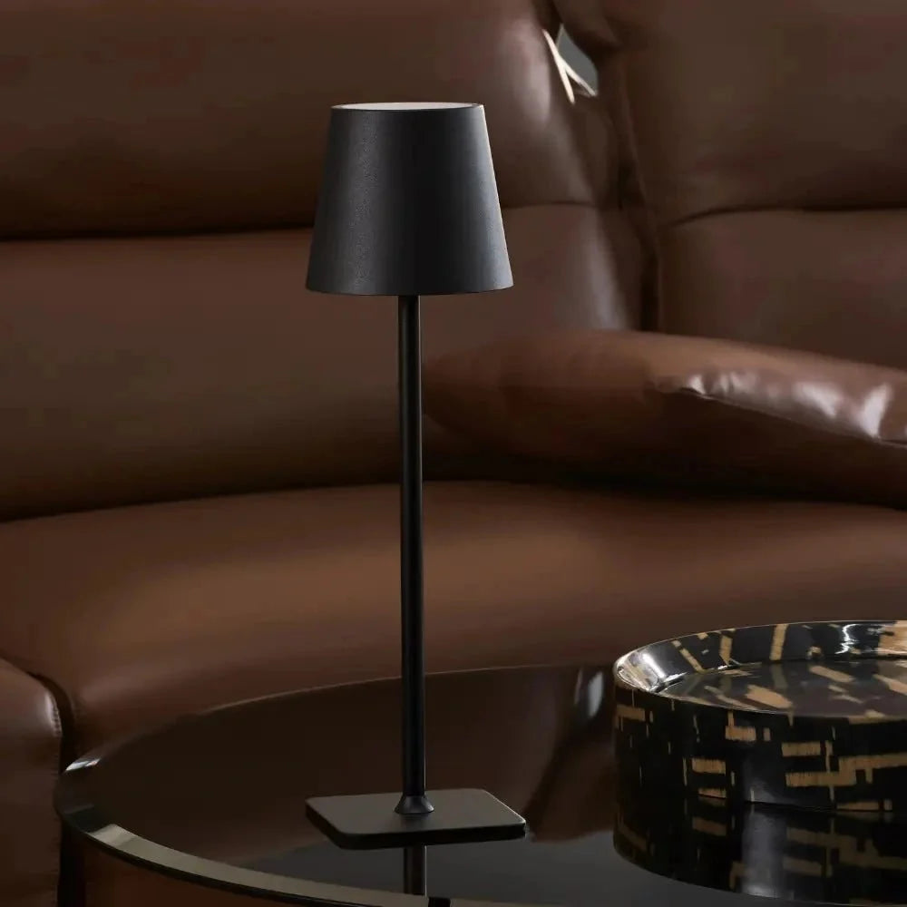 Table Lamp Cordless Touch Dimmable Weighted Metal Base