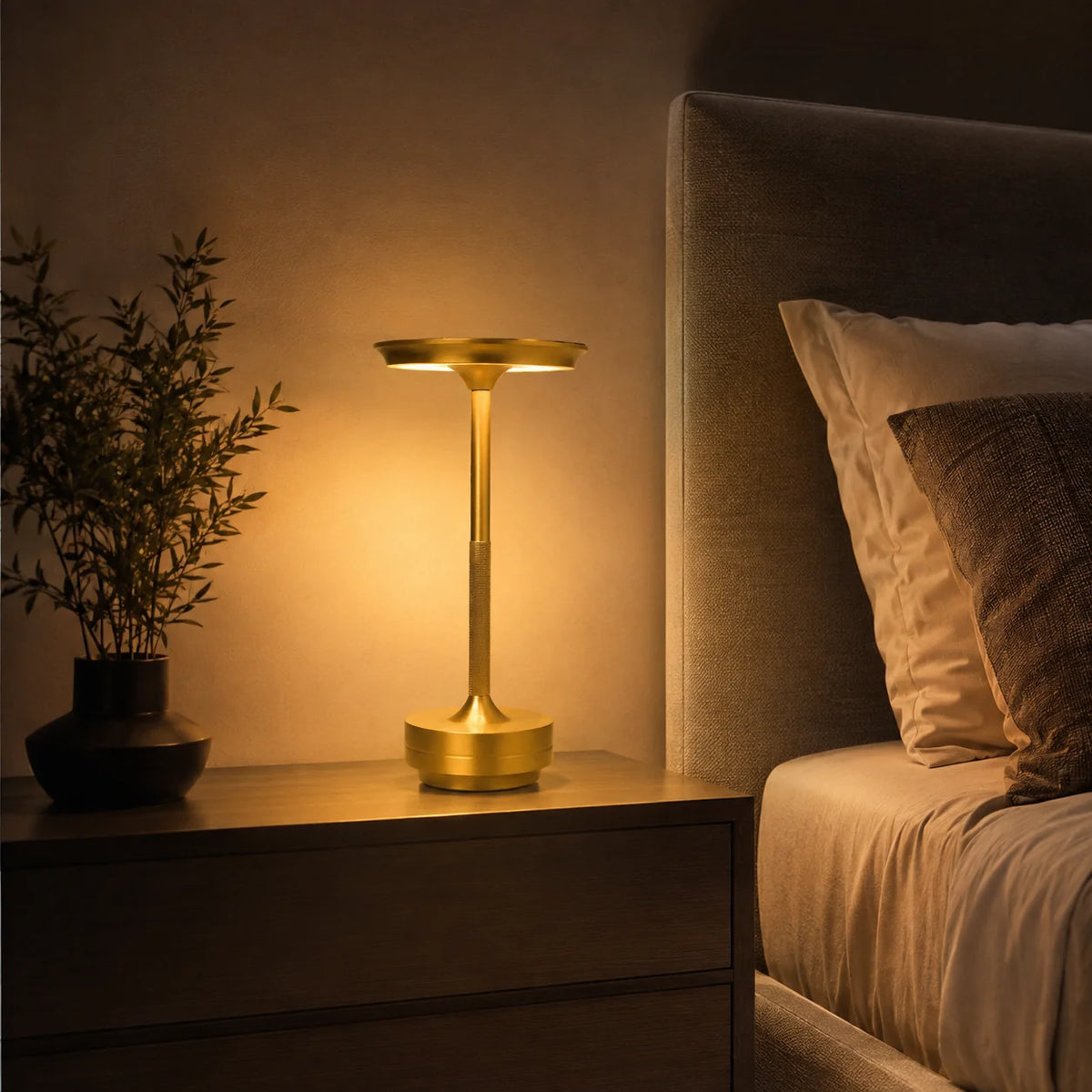 Table Lamp Cordless Touch Dimming USB-C Rechargeable