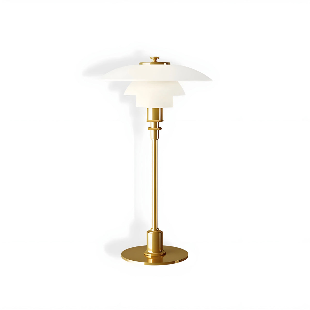 Table Lamp Dimmable Glass Shade Scandinavian Design
