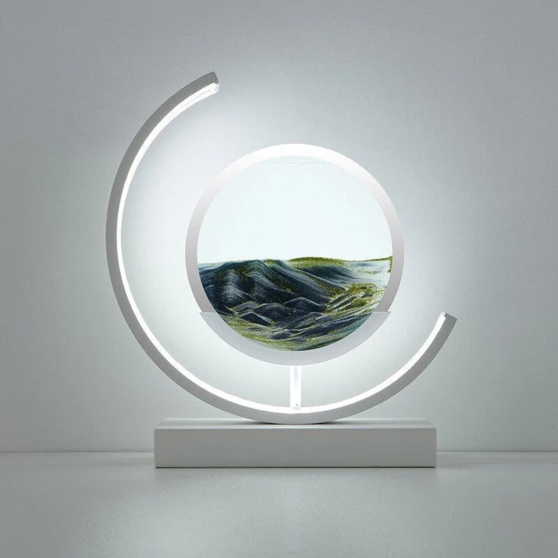 Table Lamp Falling Sand Backlit USB Powered