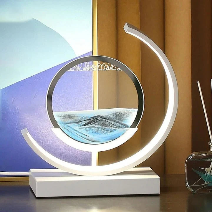 Table Lamp Falling Sand Backlit USB Powered