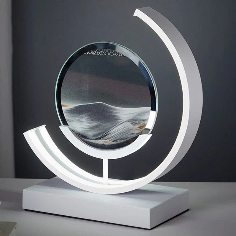 Table Lamp Falling Sand Backlit USB Powered