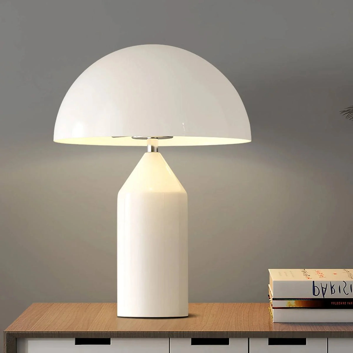 Table Lamp Geometric Metal Dimmable Push Button