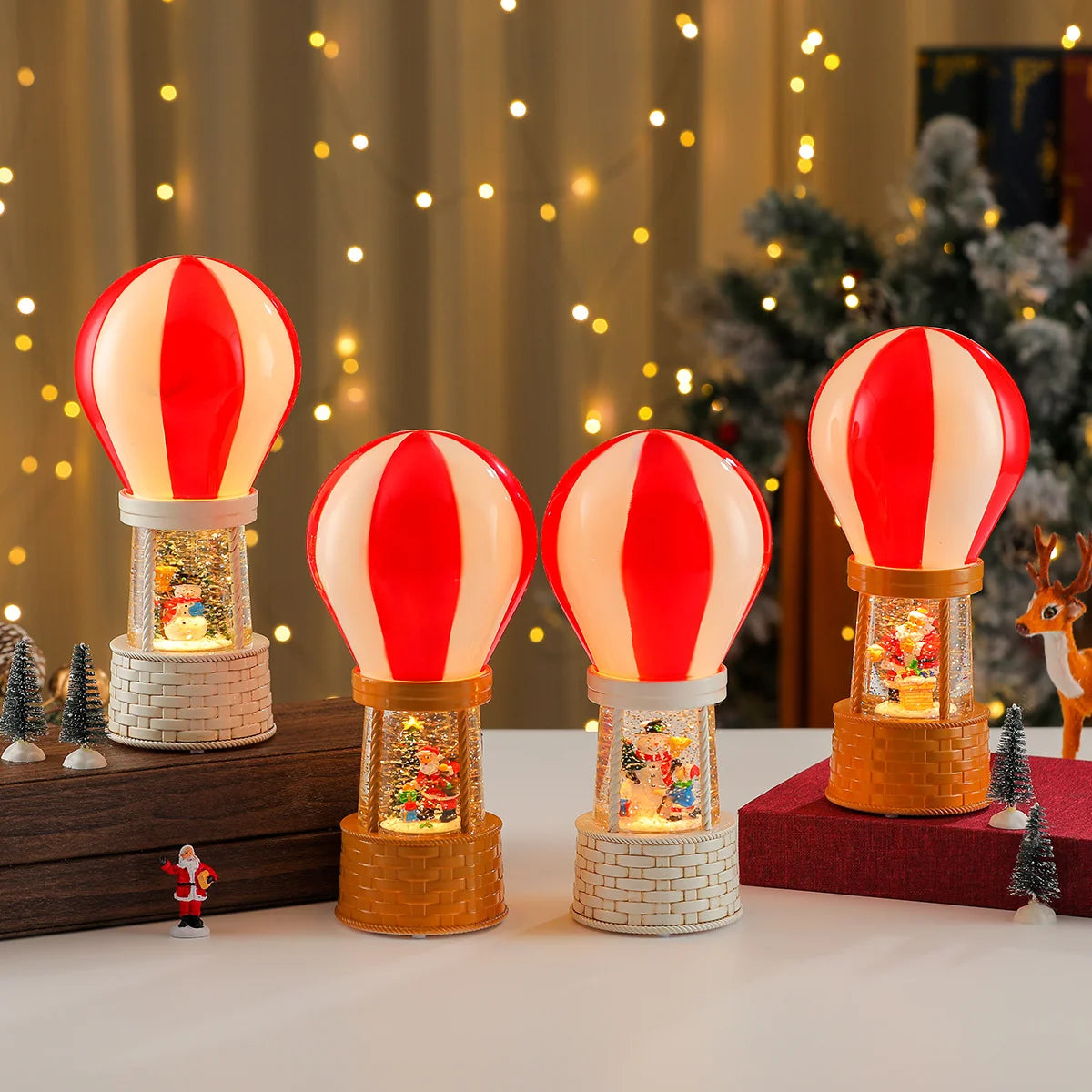 Table Lamp Hot Air Balloon Holiday LED Plug-In