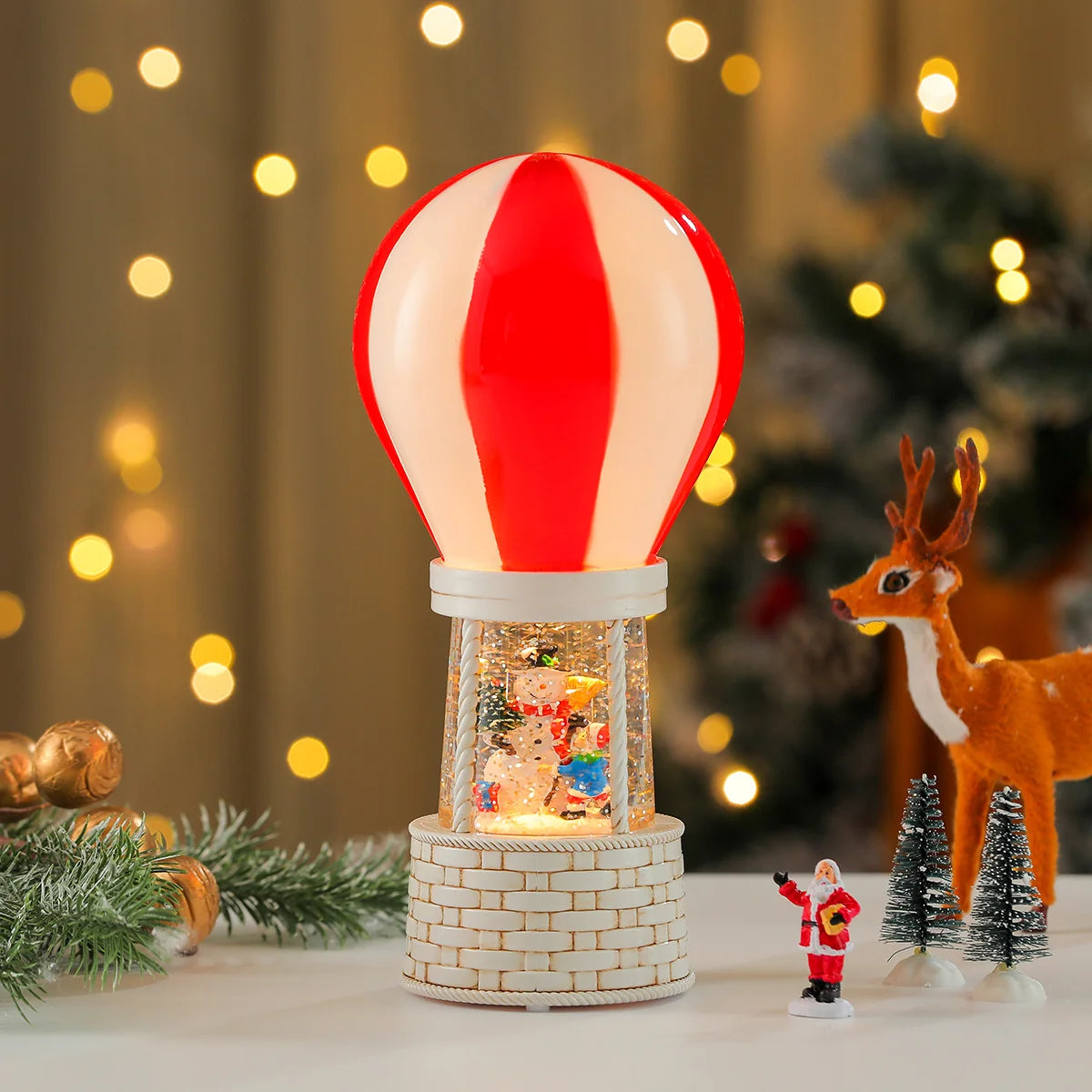 Table Lamp Hot Air Balloon Holiday LED Plug-In
