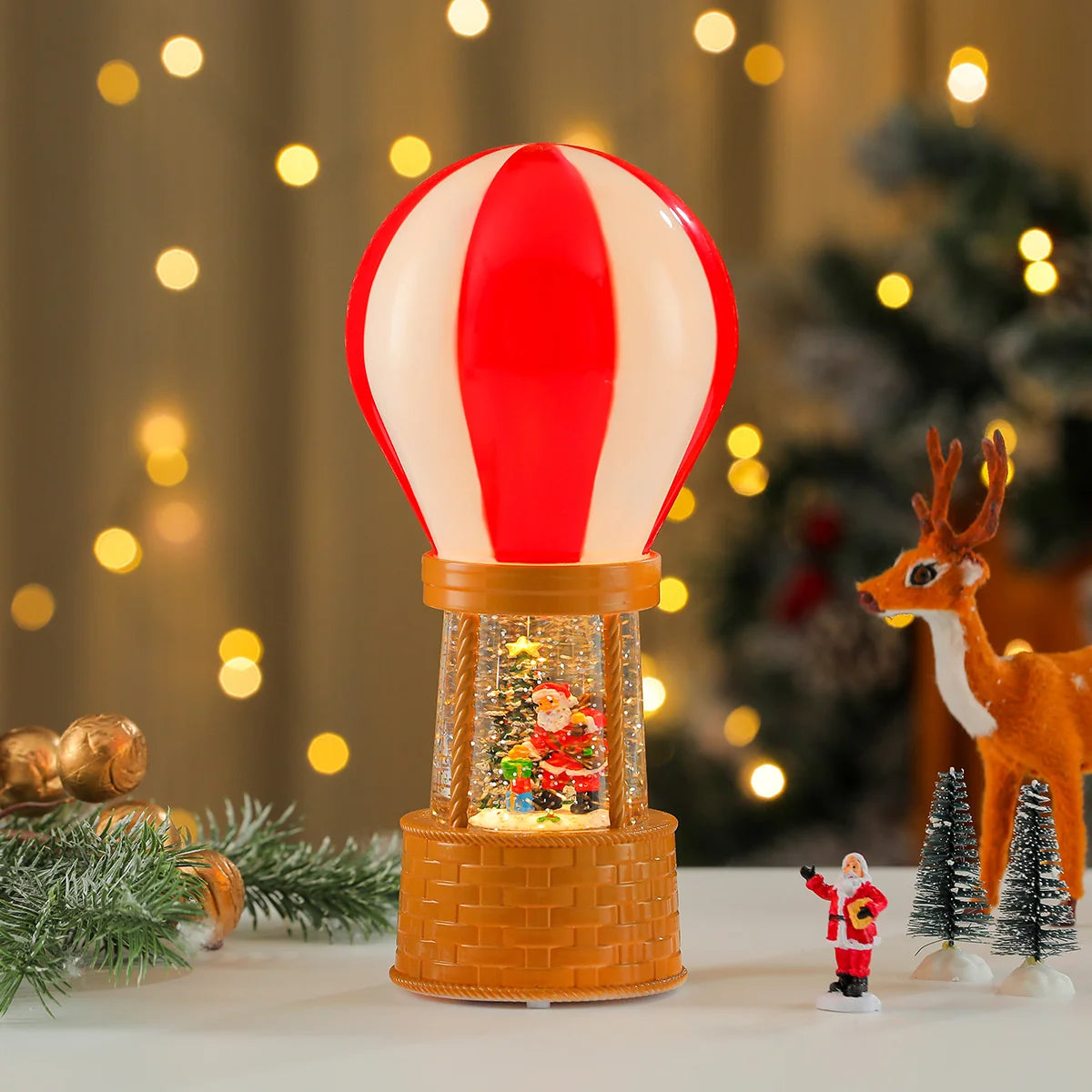 Table Lamp Hot Air Balloon Holiday LED Plug-In