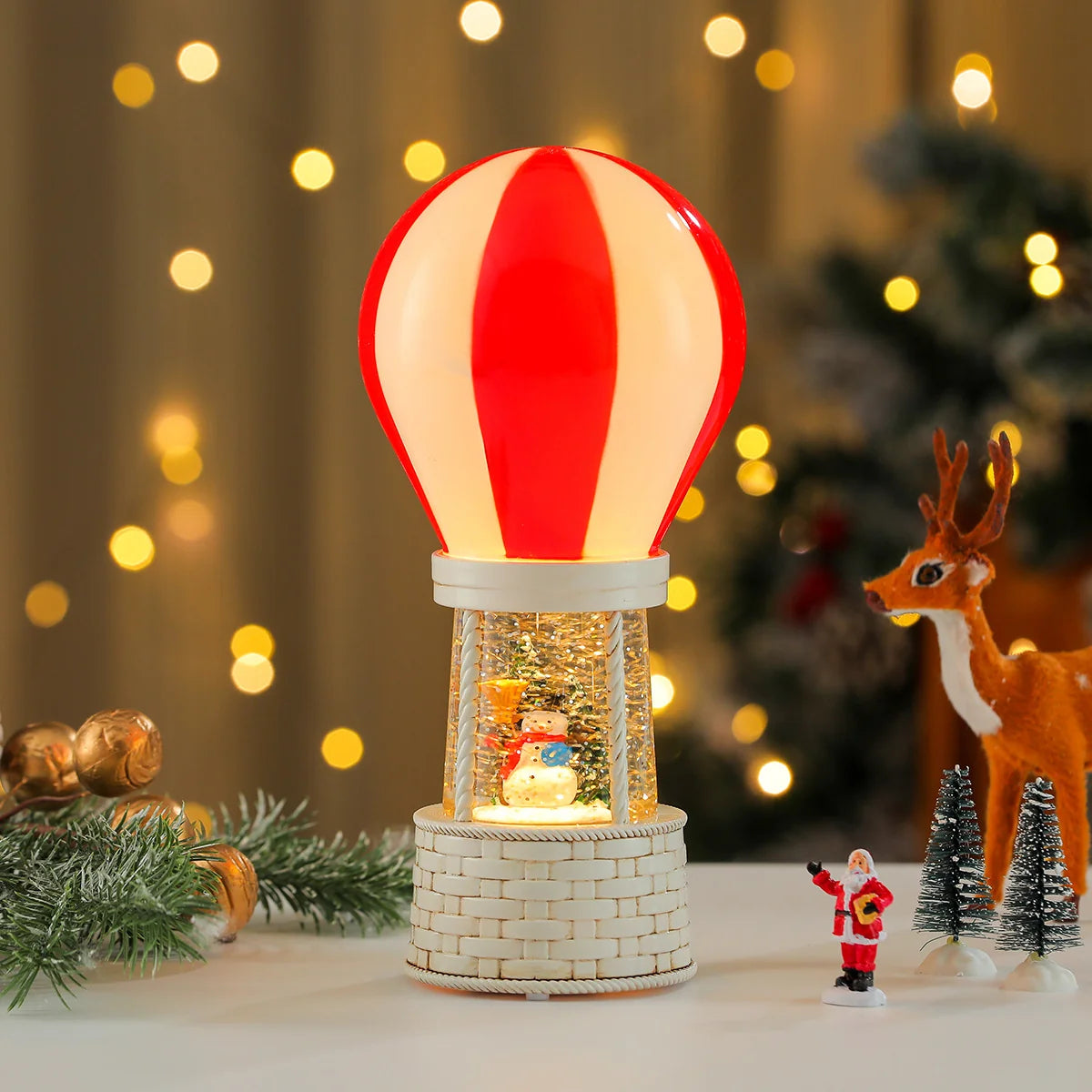 Table Lamp Hot Air Balloon Holiday LED Plug-In