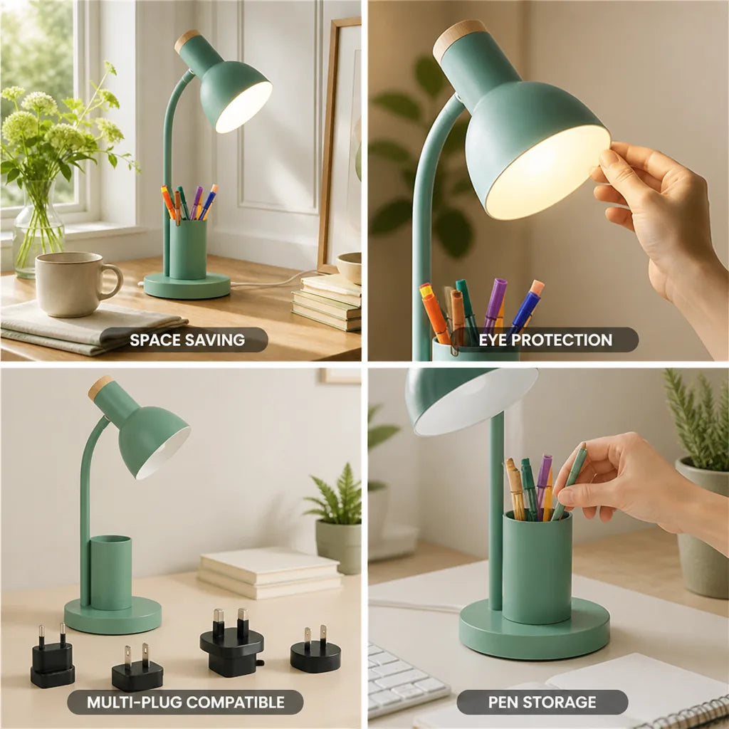 Table Lamp LED Pen Holder Adjustable Color Temperature