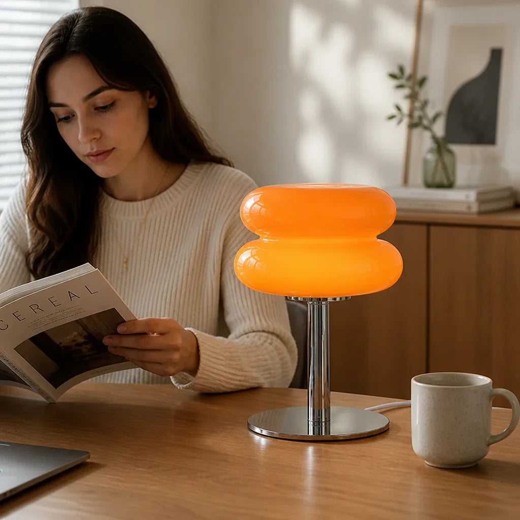 Table Lamp Macaron Glass Trichromatic Dimming