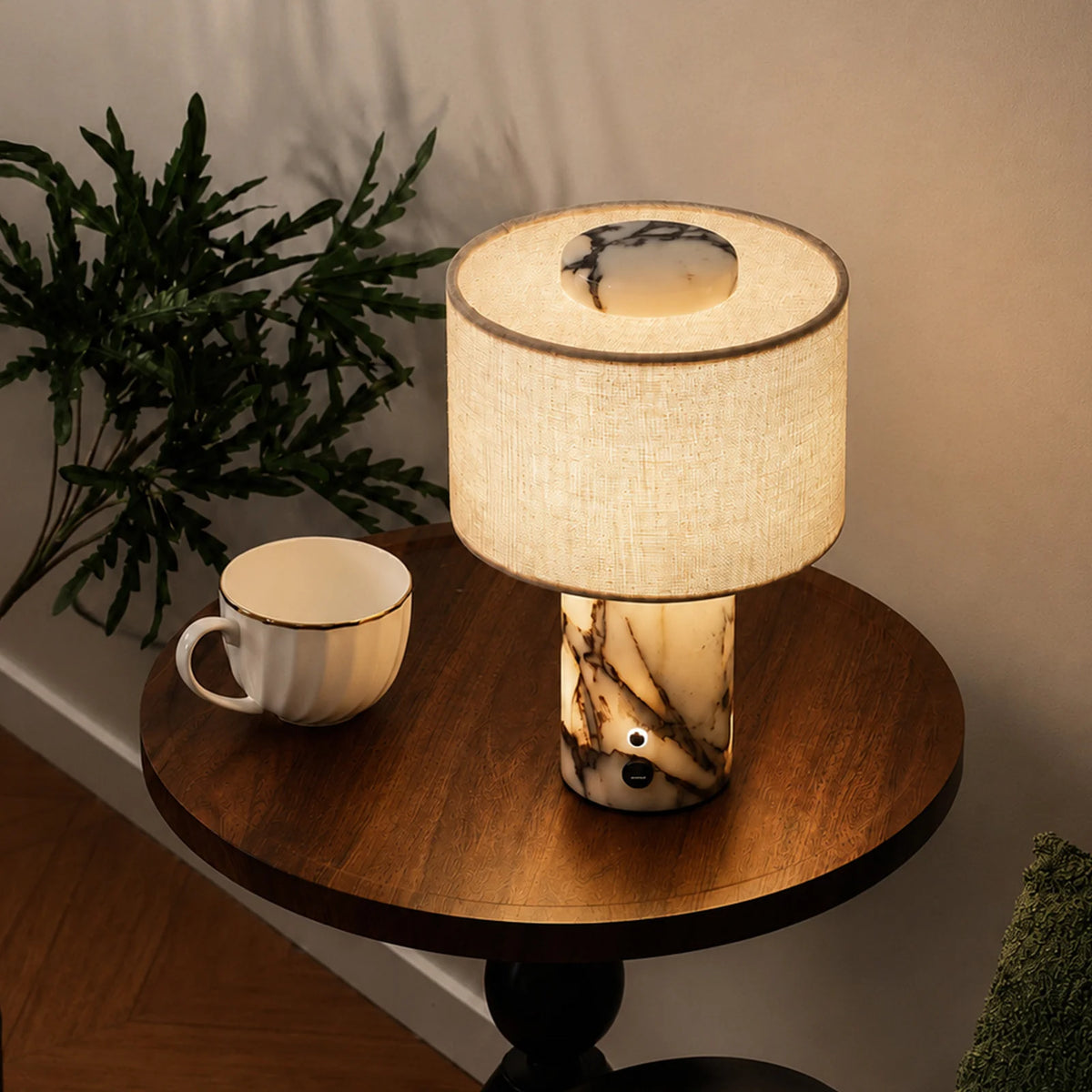 Table Lamp Marble Base Rechargeable Touch Control