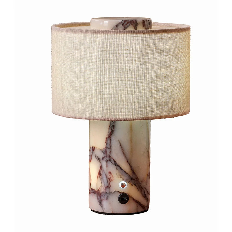 Table Lamp Marble Base Rechargeable Touch Control