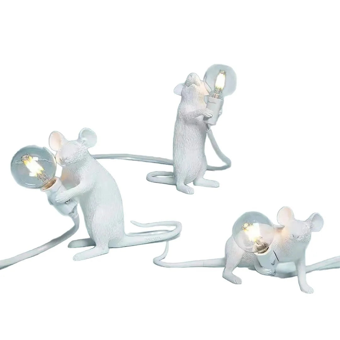 Table Lamp Mouse Design Warm & White Light Options