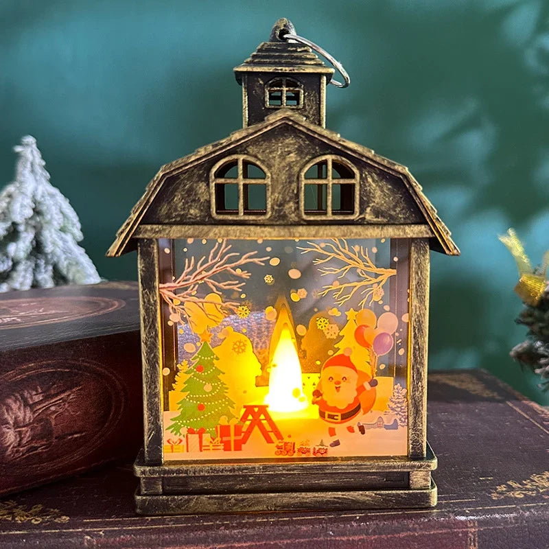Table Lamp Moving Winter Scene Warm White LED