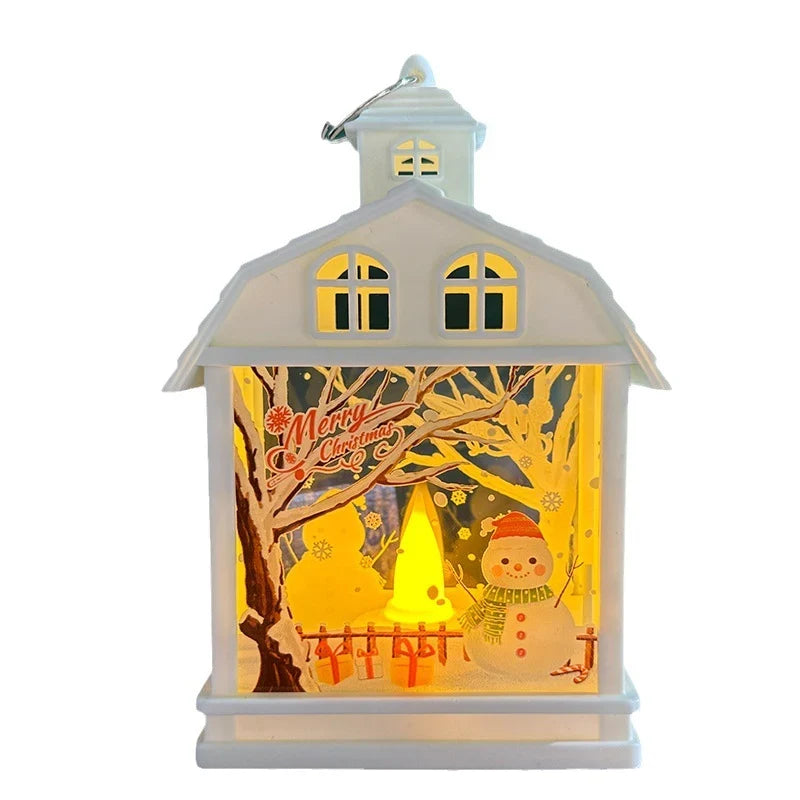 Table Lamp Moving Winter Scene Warm White LED