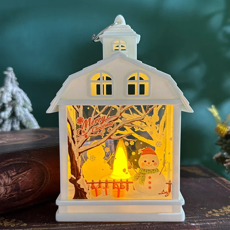 Table Lamp Moving Winter Scene Warm White LED