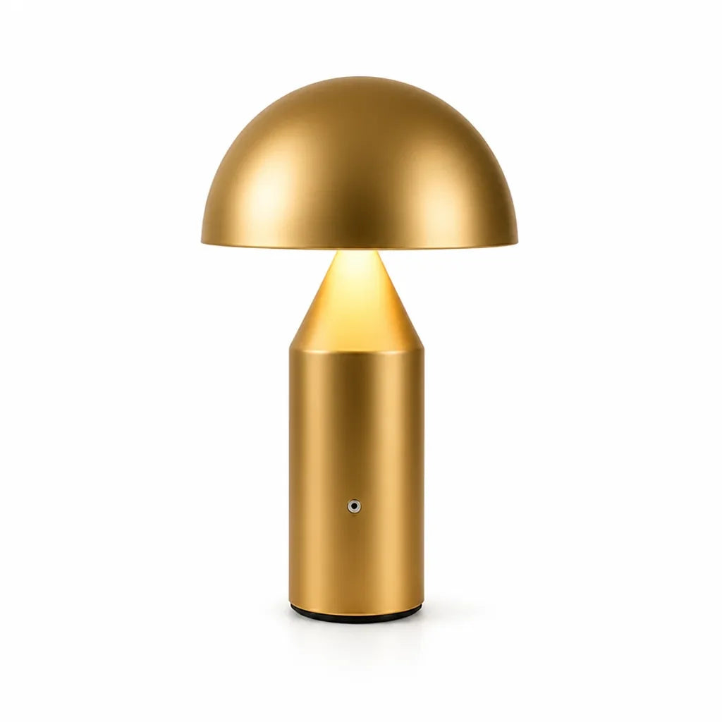 Table Lamp Mushroom Iron Tri-Color LED USB-C Charging