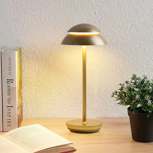 Table Lamp Rechargeable & Dimmable Metal USB Charging