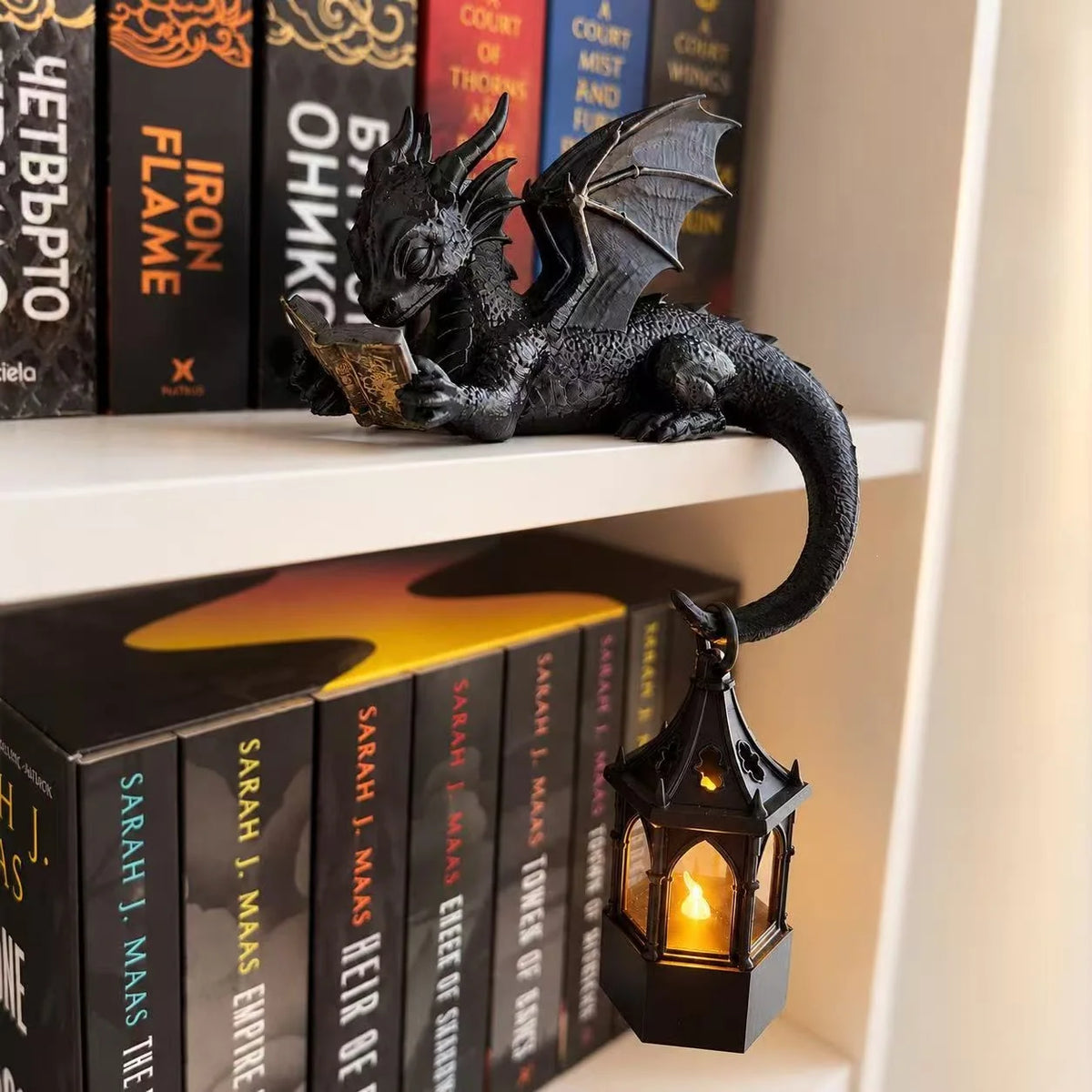 Table Lamp Resin Dragon Sculpture Warm Glow