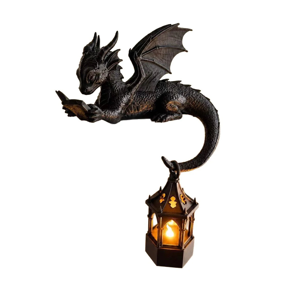 Table Lamp Resin Dragon Sculpture Warm Glow