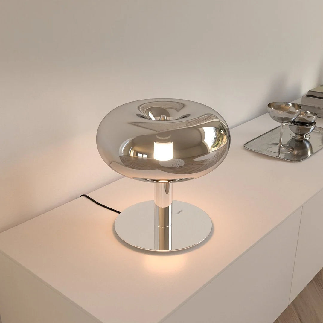 Table Lamp Touch Dimmable Faceted Crystal Body