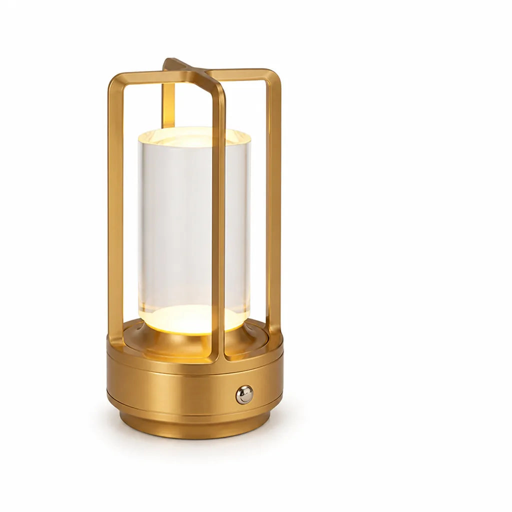 Table Lamp Touch Dimmable USB Rechargeable Metal & Glass