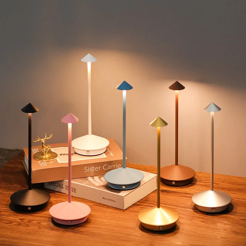 Table Lamp Touch Dimming Rechargeable 10 Inch
