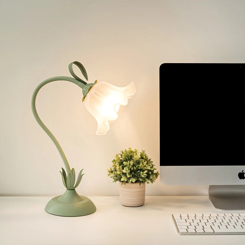 Table Lamp Translucent Petal Shade USB Powered