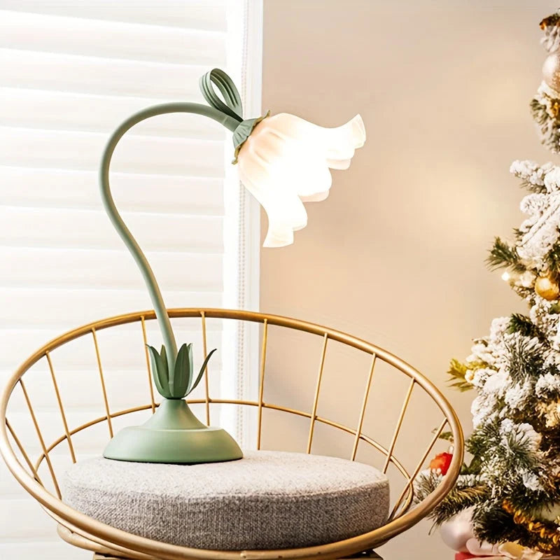 Table Lamp Translucent Petal Shade USB Powered