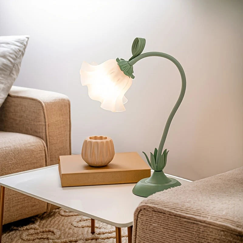 Table Lamp Translucent Petal Shade USB Powered