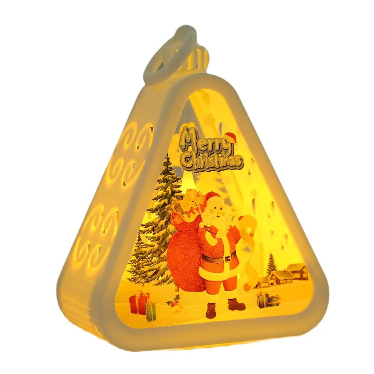 Table Lamp Triangle Warm LED Metal Frame