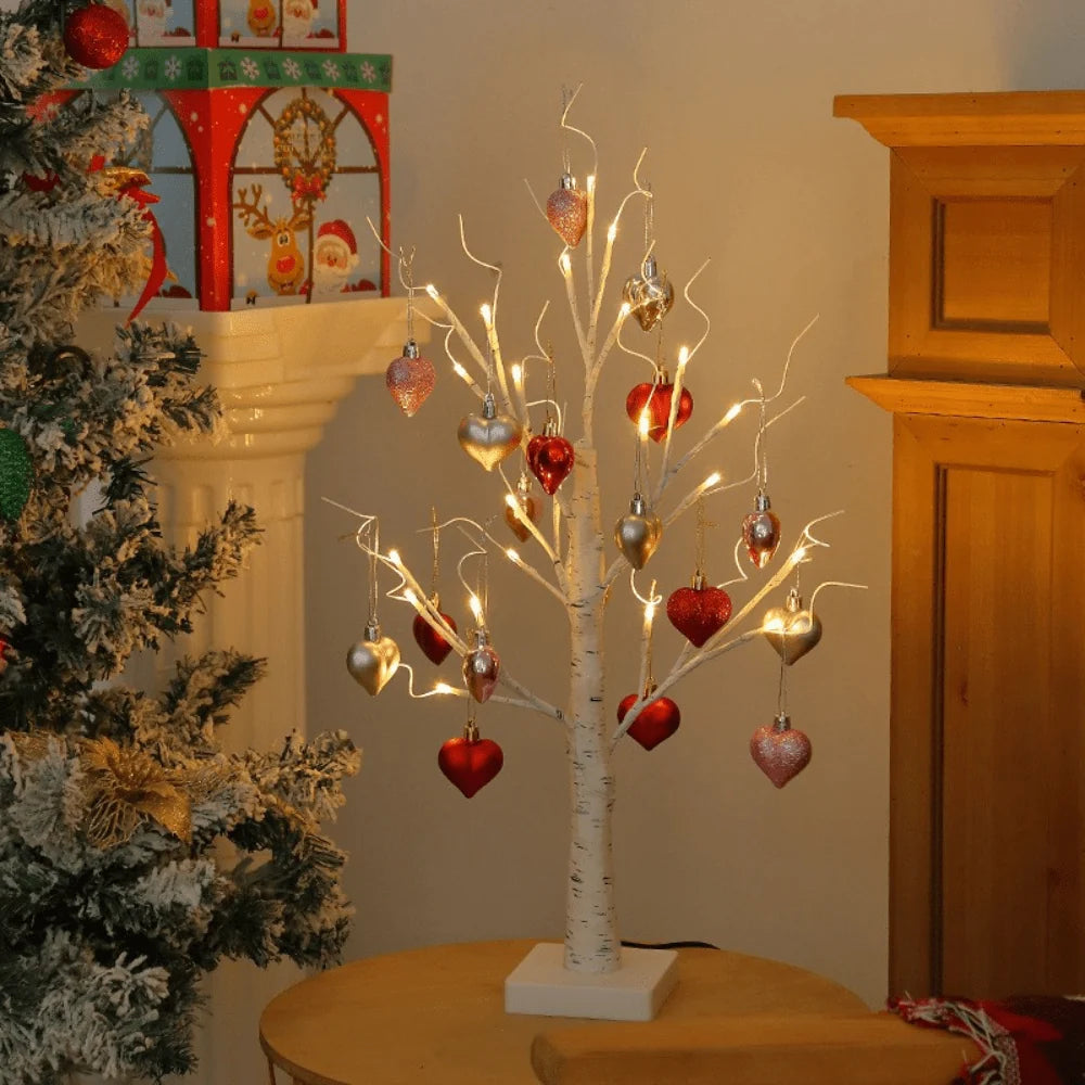Table Lamp Wire Tree Warm LED Battery Powered