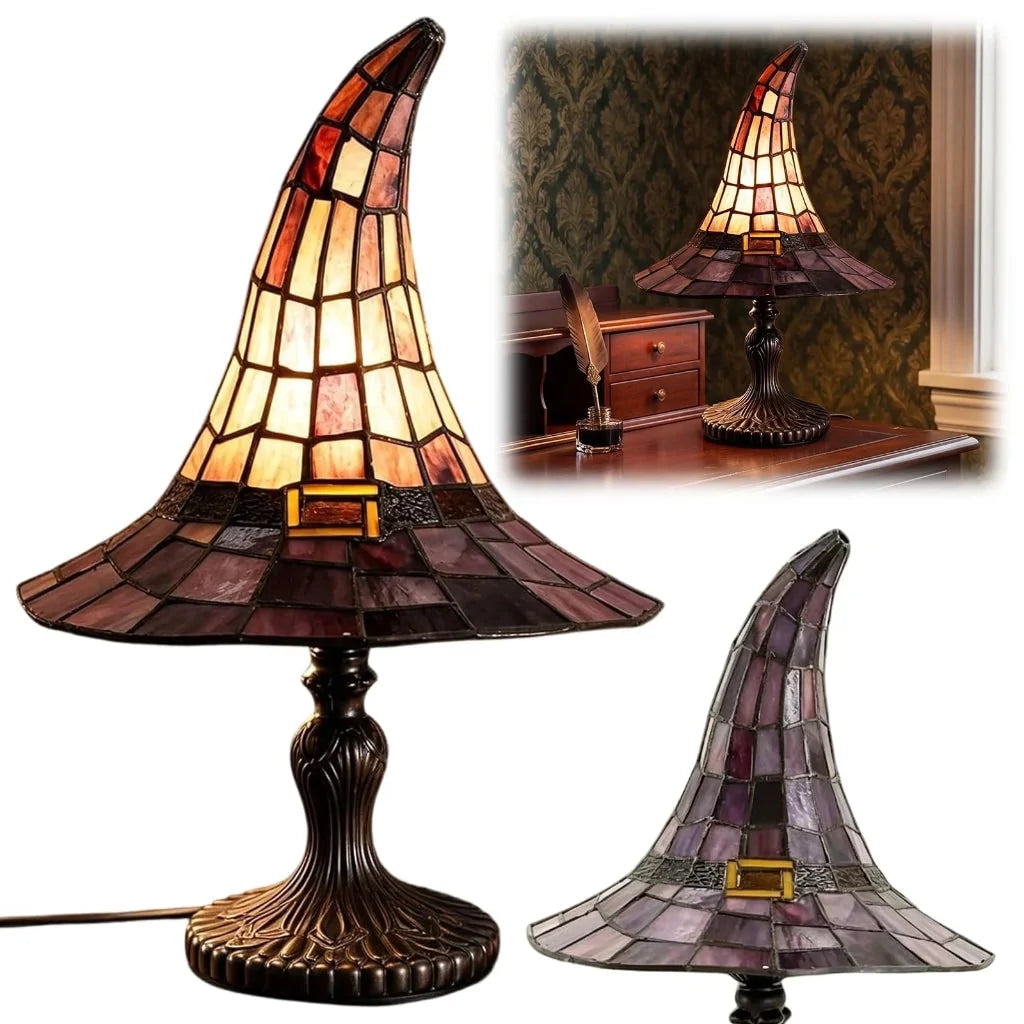 Table Lamp Witch Hat Pointed Shade Weighted Base