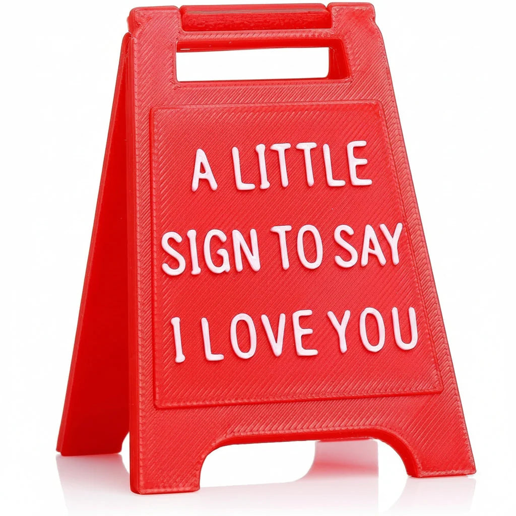 Table Sign Free-Standing Compact Printed Message