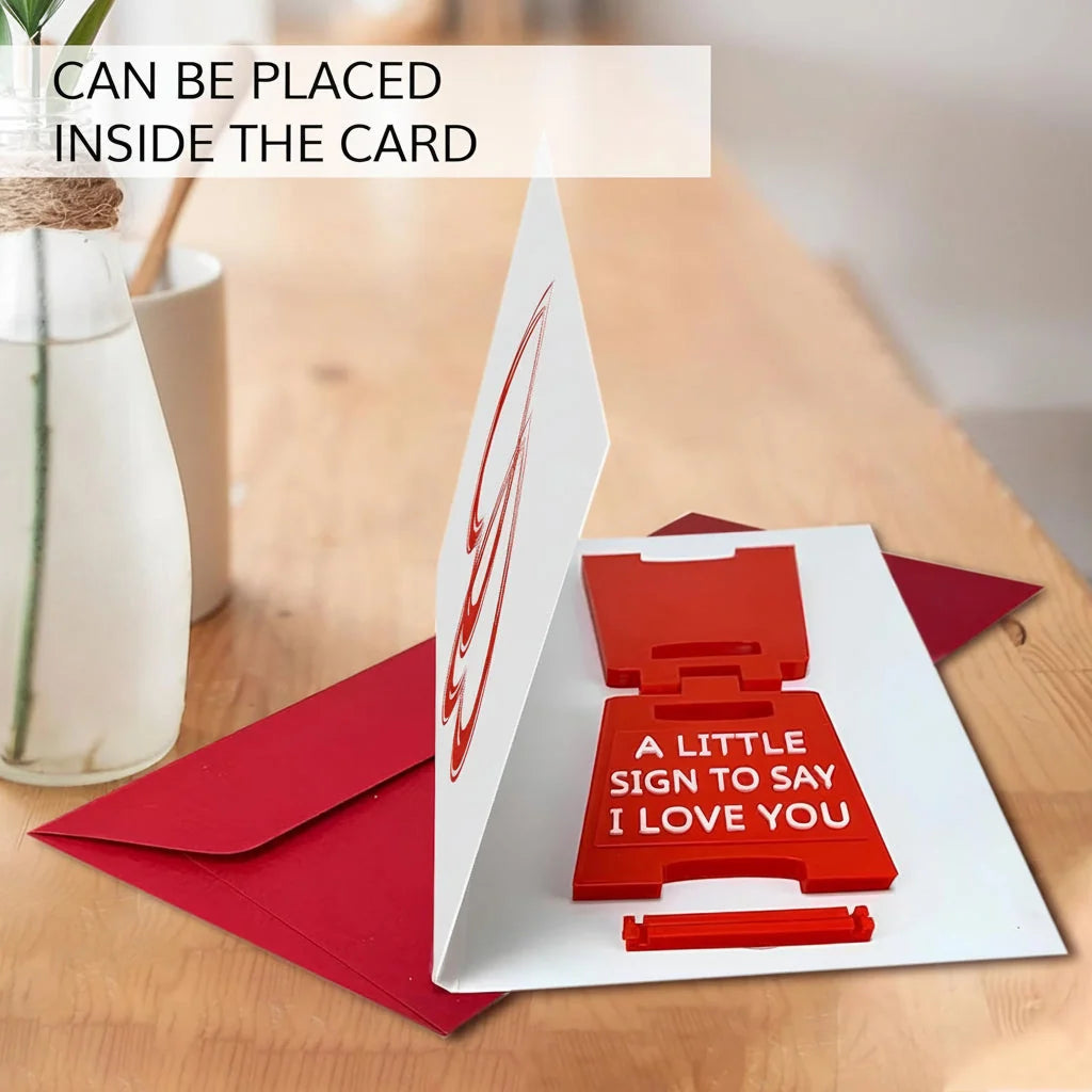 Table Sign Free-Standing Compact Printed Message