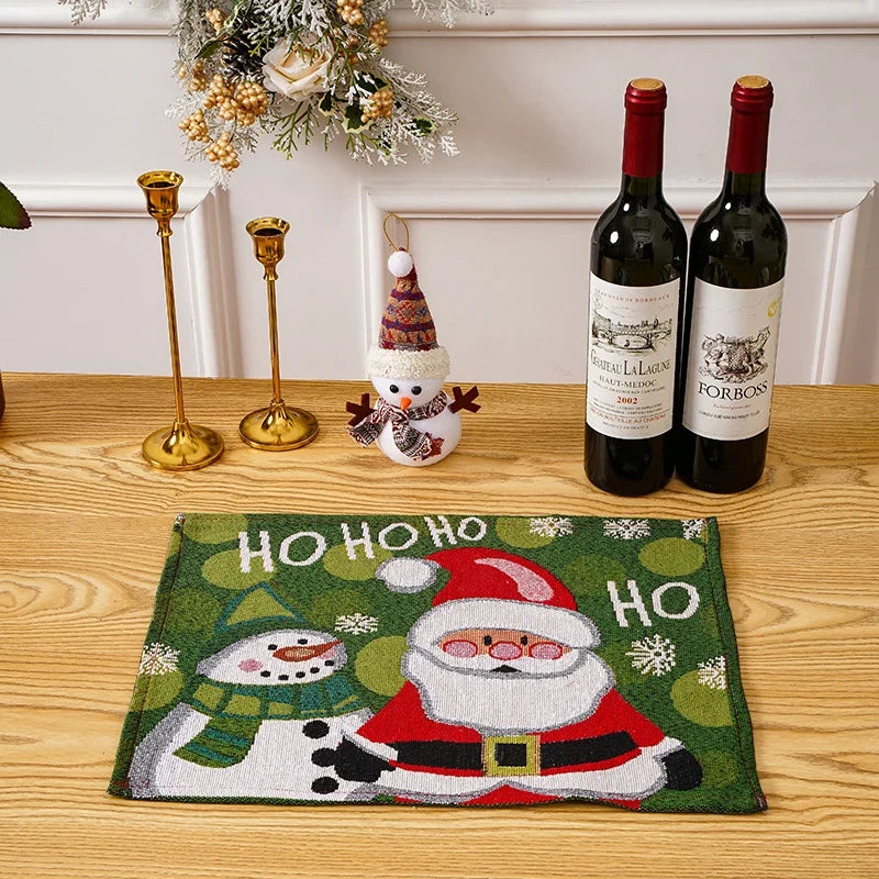 Tablecloth Christmas Tree Motif Machine Washable & Quick-Drying
