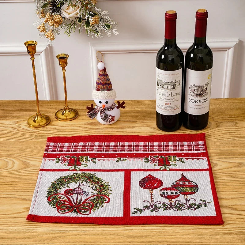Tablecloth Christmas Tree Motif Machine Washable & Quick-Drying