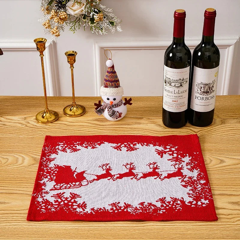 Tablecloth Christmas Tree Motif Machine Washable & Quick-Drying