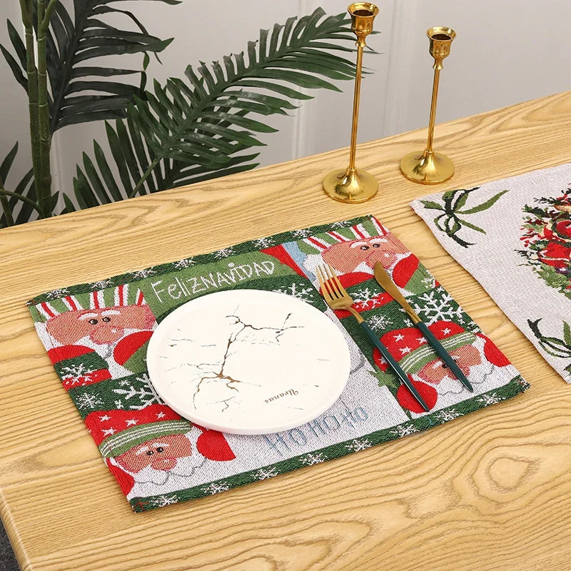 Tablecloth Christmas Tree Motif Machine Washable & Quick-Drying