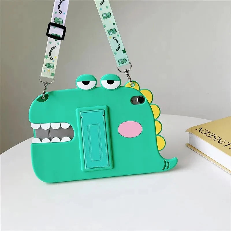 Tablet Case Cartoon Animal Shock-Resistant Adjustable Stand