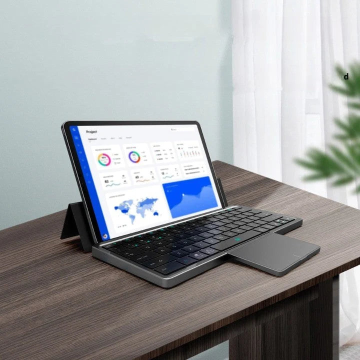 Tablet Keyboard Bluetooth With Touchpad & Built-In Holder