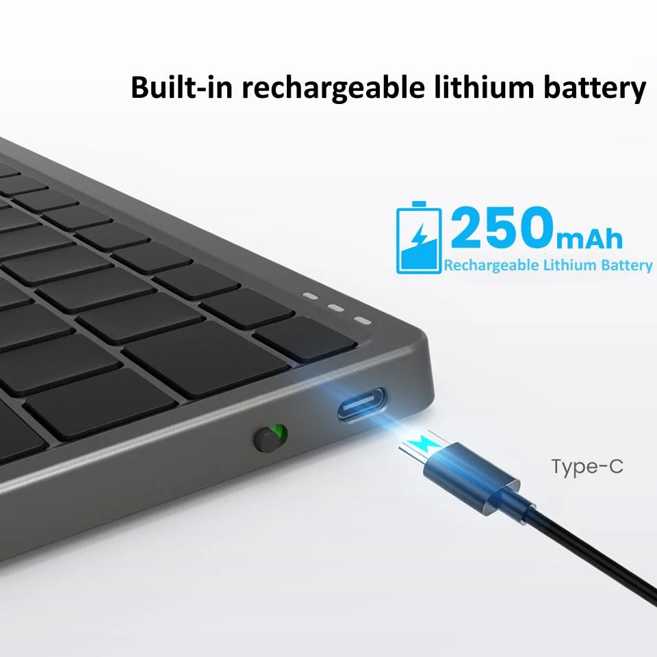 Tablet Keyboard Bluetooth With Touchpad & Built-In Holder