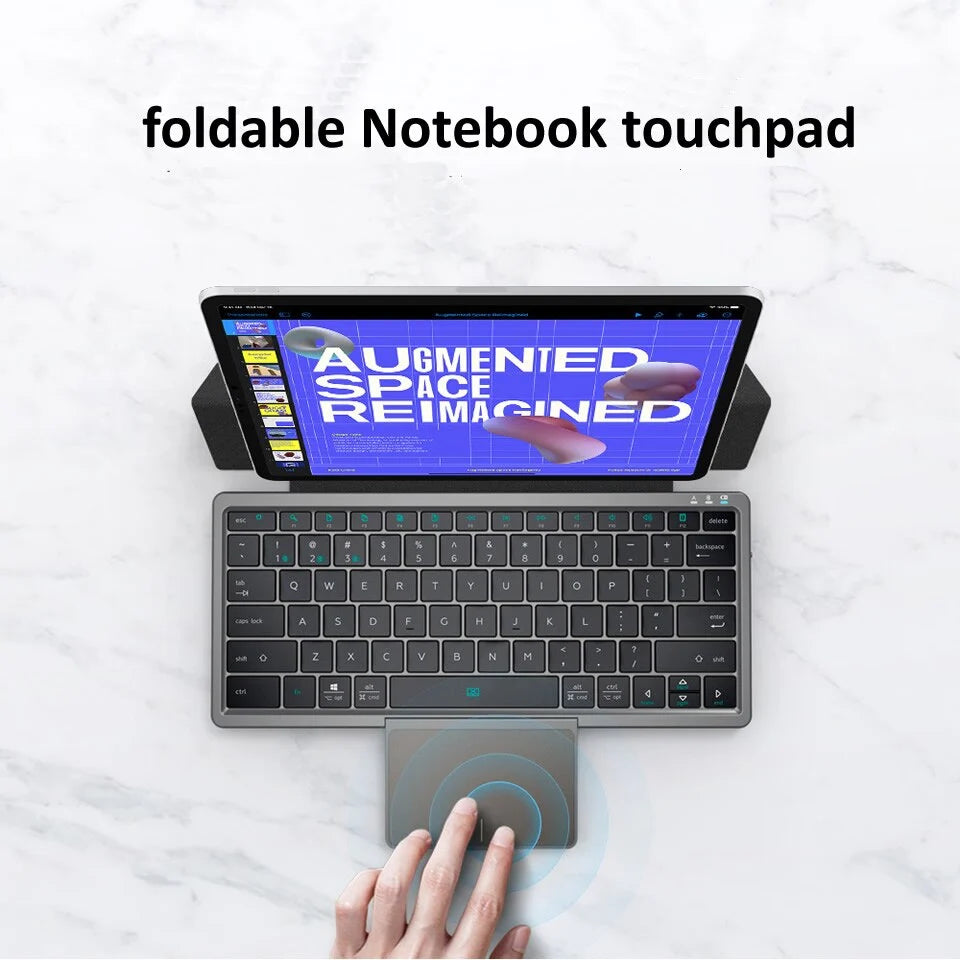 Tablet Keyboard Bluetooth With Touchpad & Built-In Holder