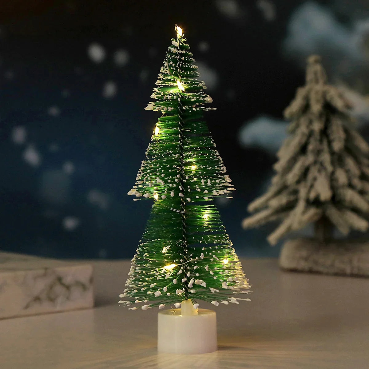 Tabletop Christmas Tree LED Warm Lights Durable Plastic