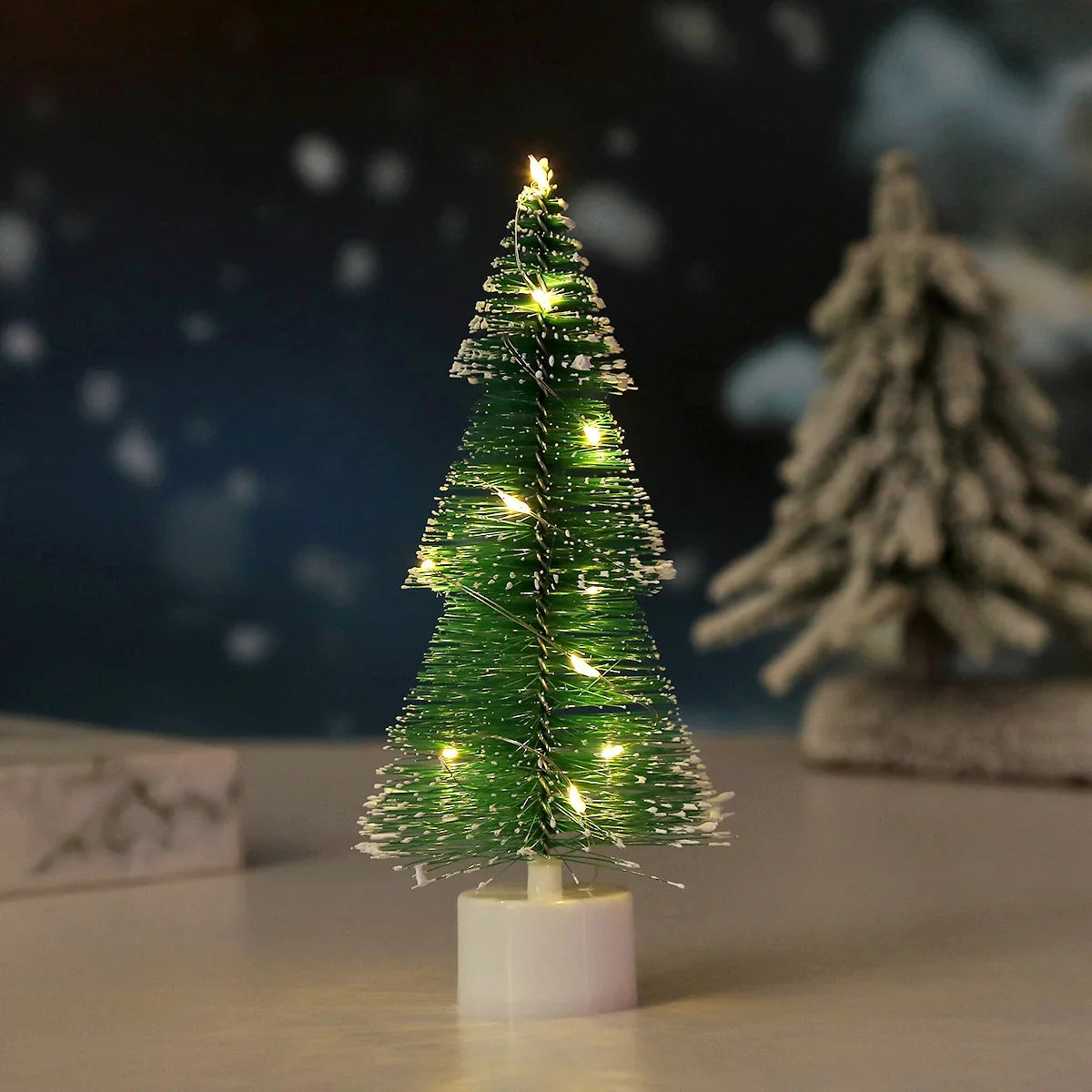 Tabletop Christmas Tree LED Warm Lights Durable Plastic