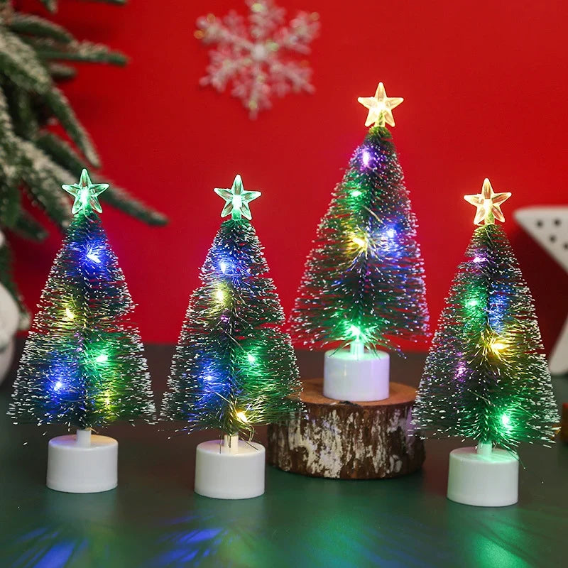 Tabletop Christmas Tree Pre-Lit Colorful LED Sparkling Star