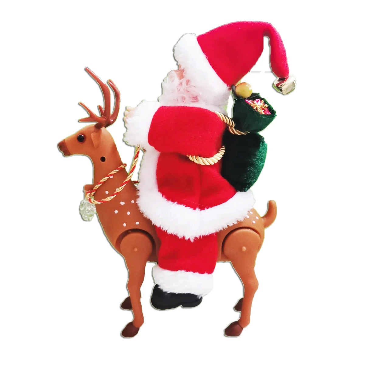 Tabletop Figurine Santa On Reindeer Ready To Display