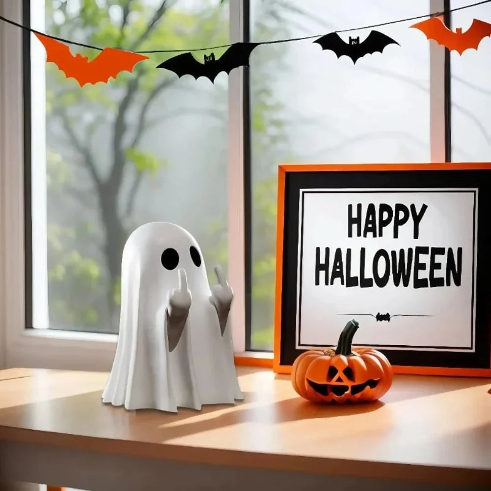 Tabletop Ghost Figurine Deep-Moulded Weighted Base