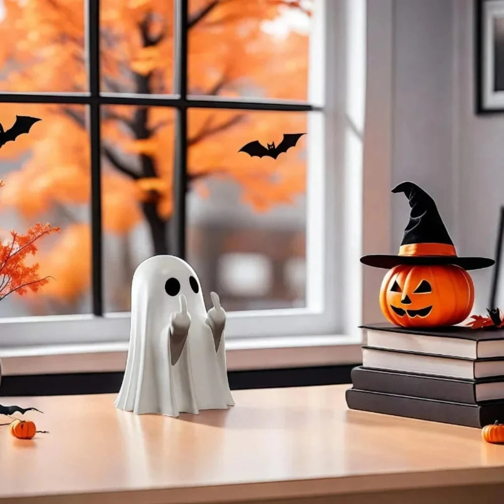 Tabletop Ghost Figurine Deep-Moulded Weighted Base